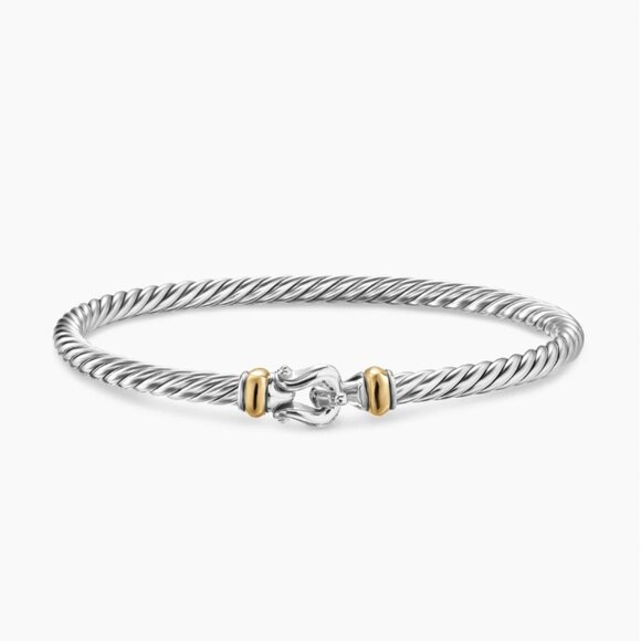 [David Yurman] Buckle Classic Cable Bracelet, 4mm - Picture 1 of 9
